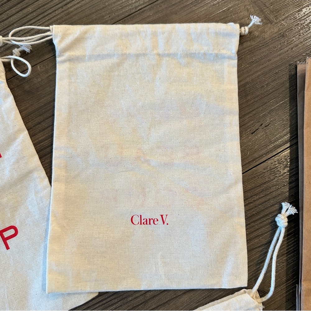 5 Pieces: Bundle of Clare V. Merci Beaucoup Drawstring Bags - Picture 4 of 6
